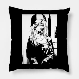 Zombie Manga Anime Girl Pillow