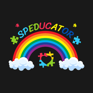 Rainbow SPED Teacher Speducator Autism Awareness 2023 T-Shirt