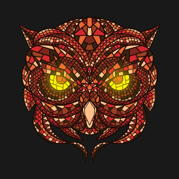 Owl Mosaic 2 by GODZILLARGE