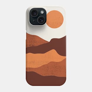 Landscape Art - Mountains Hiking - Sunset Adventure Phone Case