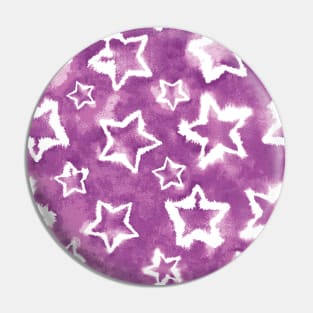 Purple Tie Dye Stars Pin