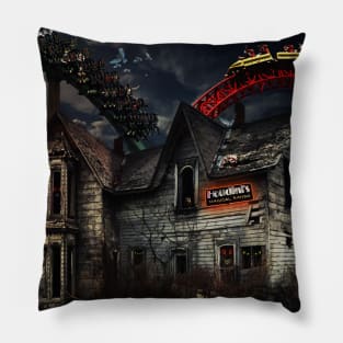 Magic Themed Haunted House Pillow