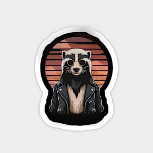 Cool retro honey badger Magnet