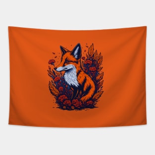 Fox  with flowers Tapestry