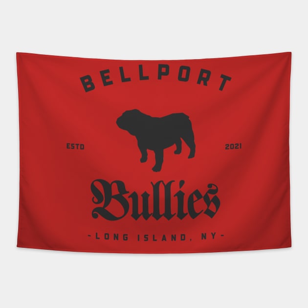 Bellport Bullies Brand logo 2 (blk) Tapestry by Bullies Brand