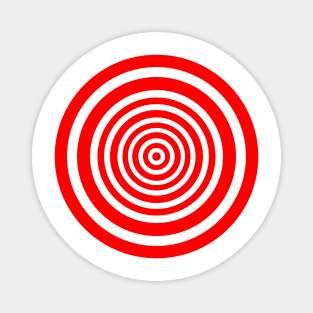 Red and white Target Magnet