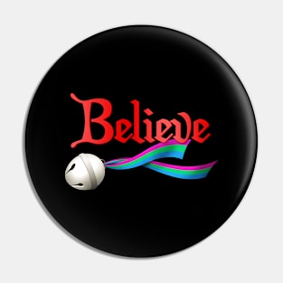 Believe Polysexual Pride Jingle Bell Pin