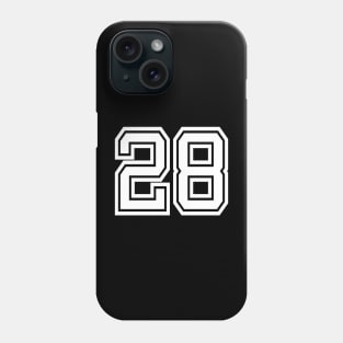 Numbers 28 for a sports team, group, or community Phone Case