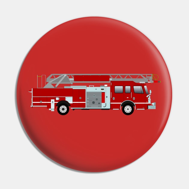 Red Fire Truck - Ladder Pin by BassFishin