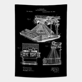 Vintage Typewriter Patent Print Tapestry