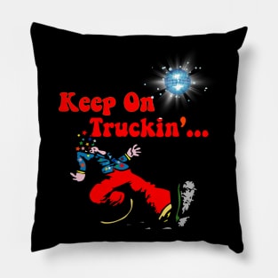 Keep on Truckin - cmyk w Stars and Disco Ball x 300 Pillow