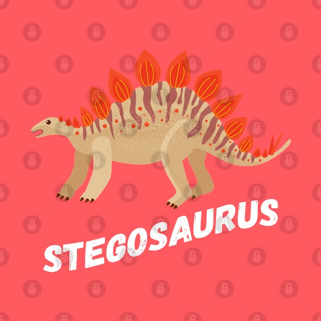 Cute Stegosaurus Dinosaur Design by Terra Fossil Merch