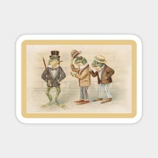 Old Fashioned Gentlemen Frogs Magnet