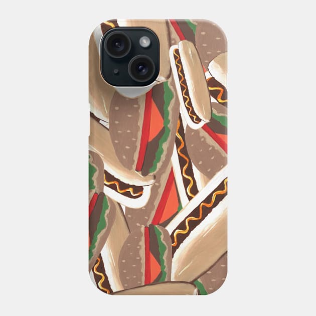 HOT Dogs And Burger Time Phone Case by SartorisArt1