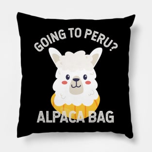 Going to Peru? Alpaca bag Pillow