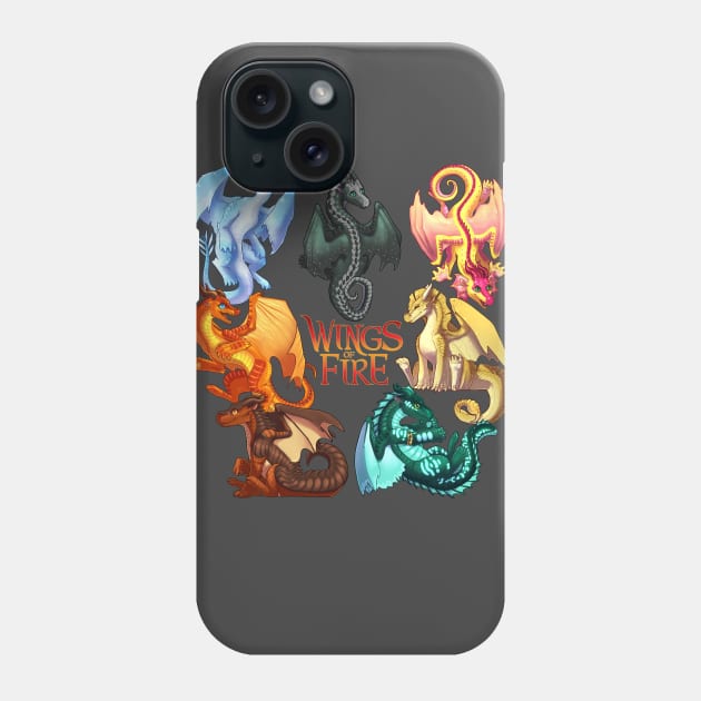 Wings of Fire: Jade Winglet Dragonets (with Logo) Phone Case by Biohazardia