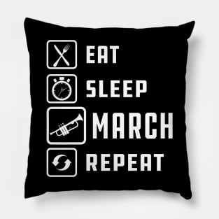 Trumpet - Eat Sleep March Repeat w Pillow