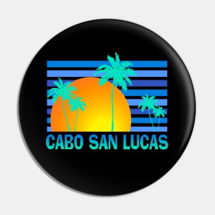 Cabo San Lucas Palm Tree Sunset Tropical Vacation Souvenir Pin