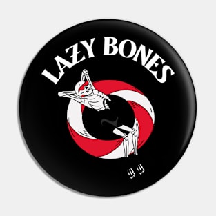 Lazy Bones Skeleton Vacation Lounge Pin