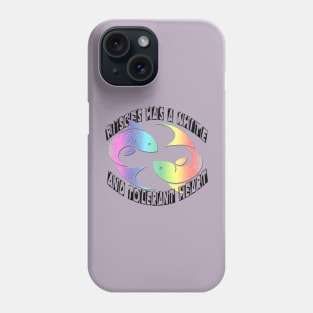 Pisces T-shirt8 with a white and indulgent heart Phone Case