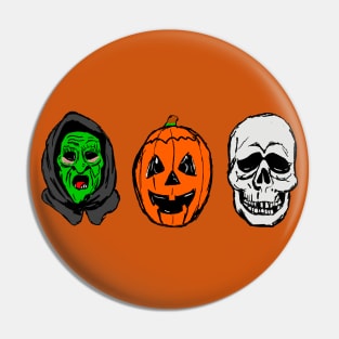 Halloween 3 Season Of The Witch Silver Shamrock Masks Pin