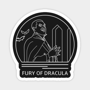 Fury of Dracula Minimalist Line Drawing - Board Game Inspired Graphic - Tabletop Gaming  - BGG Magnet