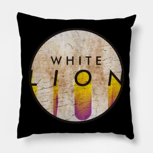 White Lion - VINTAGE YELLOW CIRCLE Pillow