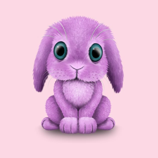 Cute Purple Baby Bunny Rabbit by jeffbartels