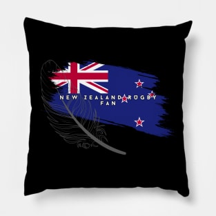 Minimalist Rugby Part 3 #009 - New Zealand Rugby Fan Pillow