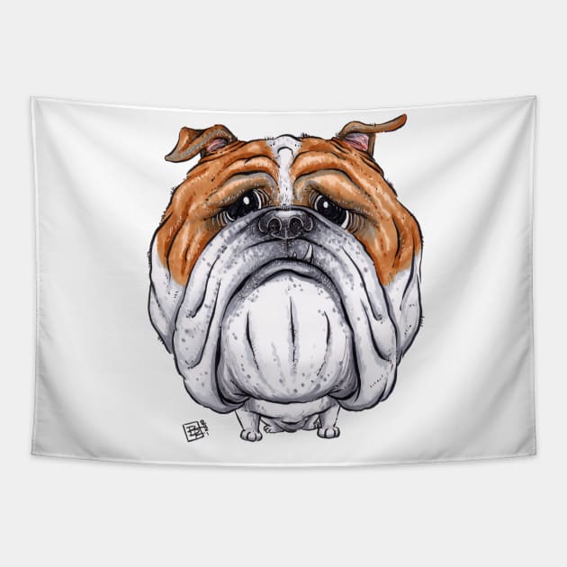 English Bulldog Dog Tapestry by obillwon