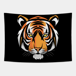 Tiger Head Graphic Design Tapestry