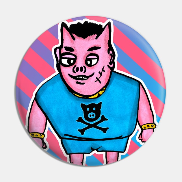 PUNK PIG Pin by BEAVERNIGHT