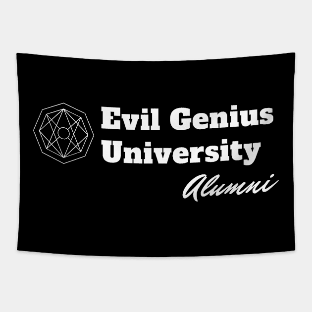 Evil Genius University Tapestry by TeeNoir