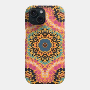 Dot Mandala Pink Blue Black and Yellow Phone Case