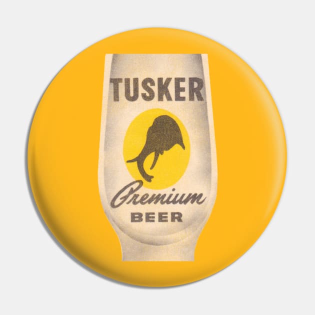 Tusker Premium Beer Retro Defunct Breweriana Pin by darklordpug