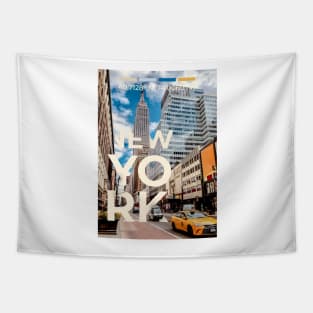 New York Travel Poster Tapestry