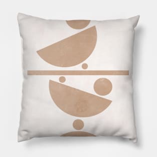 Elegant Balance Abstract Boho Shapes Pillow