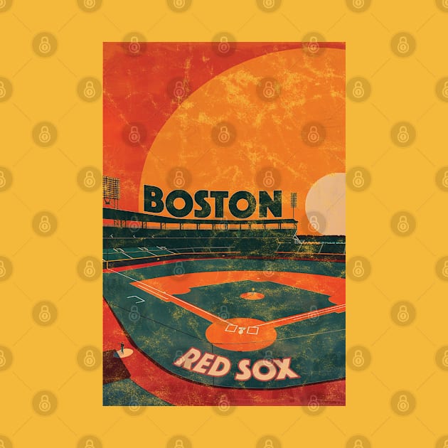 Midcentury Boston Red Sox Stadium by Rad Love