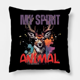 Deer Spirit Animal Pillow