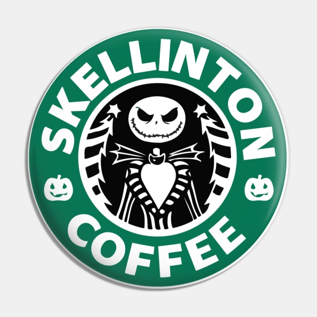 Skellinton Coffee Pin by AlienClownThings