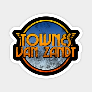 Townes Van Zandt - Retro Outlaw Type Fan Art Magnet