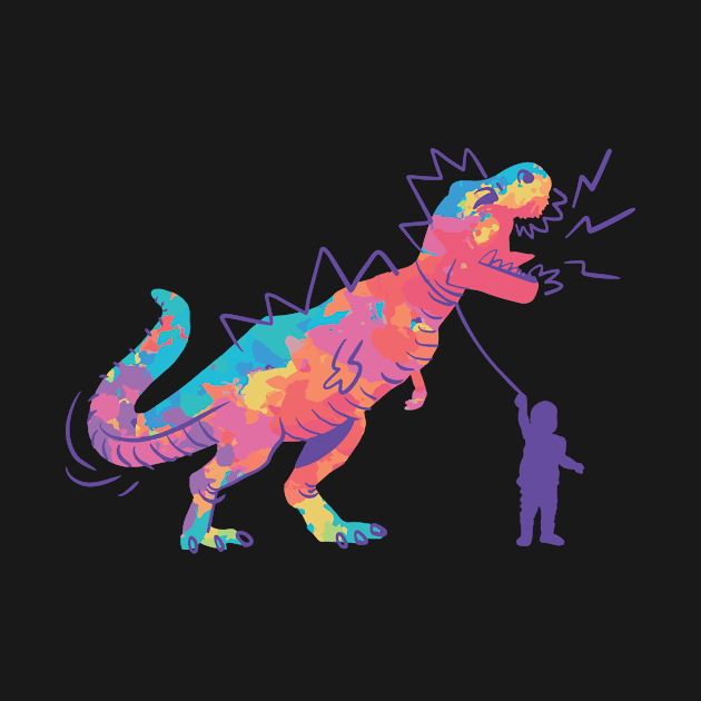 Rainbow T-Rex by EarlAdrian