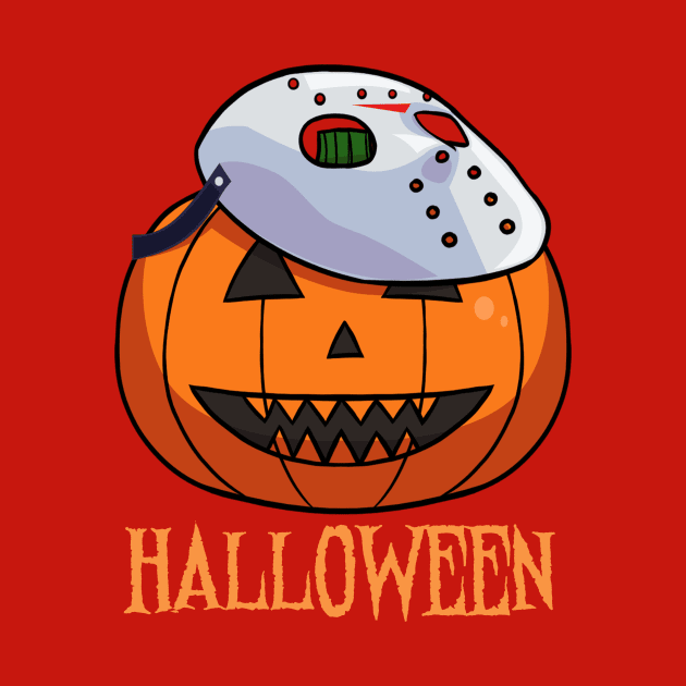 Jason Friday 13th Halloween Pumpkin by Noseking