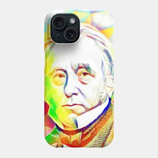 Thomas Babington Macaulay Colourful Portrait | Thomas Babington Macaulay Artwork 11 Phone Case