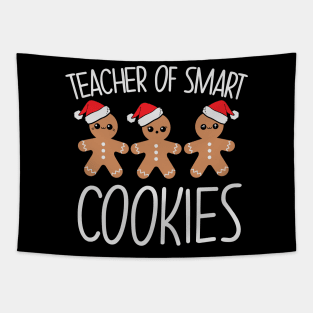 Teacher of smart cookies gingerbread christmas gift for teachers Tapestry