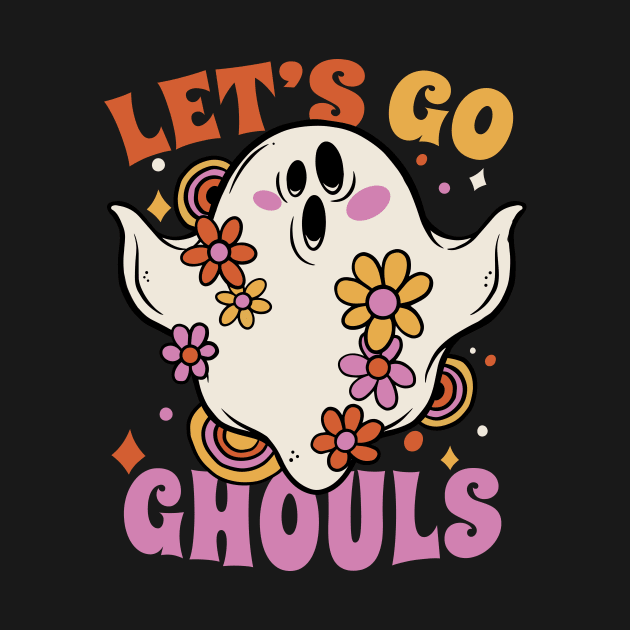 Let's Go Ghouls // Funny Vintage Halloween Ghost by SLAG_Creative