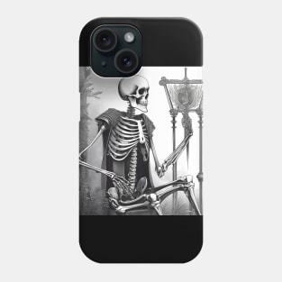 Ancient skeleton drawing Phone Case