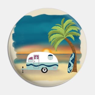 Beach caravan fun Pin