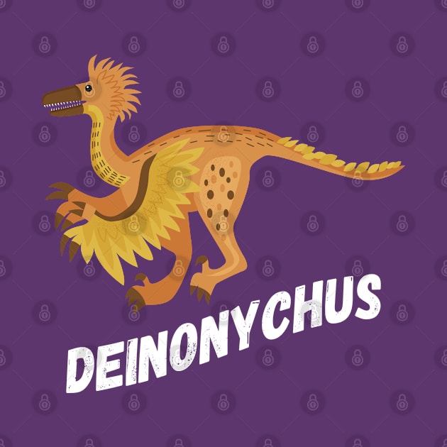 Fun Deinonychus Dinosaur Design by Terra Fossil Merch