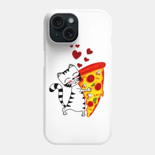 Yuna Cat | The Pizza Embrace Phone Case